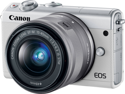 Canon EOS M100 Digitális fényképezőgép + 15-45mm S + Irista - Fehér