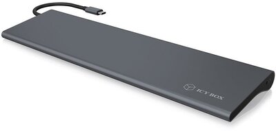 IcyBox IB-DK2102-C USB-C Dokkoló - Fekete