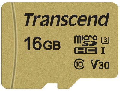 Transcend 16GB microSDHC UHS-I U3 CL10 memóriakártya + Adapter