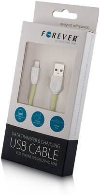 Forever USB iPhone 5 kábel Zöld