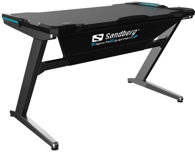 Sandberg Fighter Gaming asztal - Szürke/Fekete