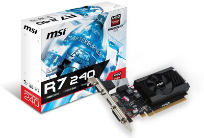 MSI AMD Radeon R7 240 1GB DDR3 Low Profile Videokártya