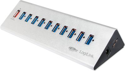 Logilink USB 3.0 High Speed Hub 10-Port + 1x Fast Charging Port Szürke