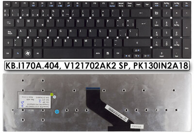 Acer Aspire gyári Laptop Billentyűzet (KB.I170A.395)