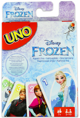 Mattel CJM70 Disney hercegnők: Jégvarázs UNO kártya 4 extra kártyával