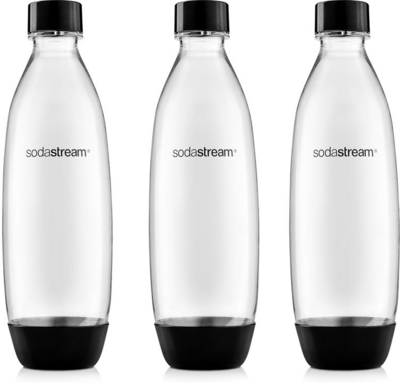 SodaStream BO Szénsavasító palack 0.9l Fekete - 3db/csomag