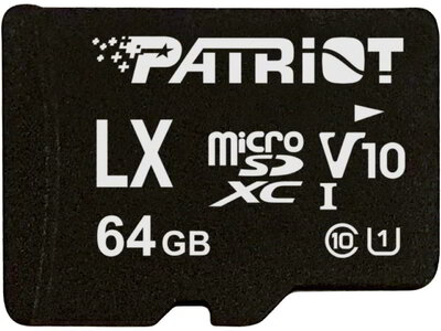 Patriot 64GB LX Series microSDXC UHS-I CL10 memóriakártya + Adapter