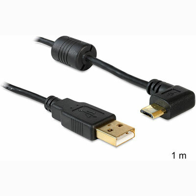 Delock Cable USB-A male > USB micro-B male angled 90° left/right