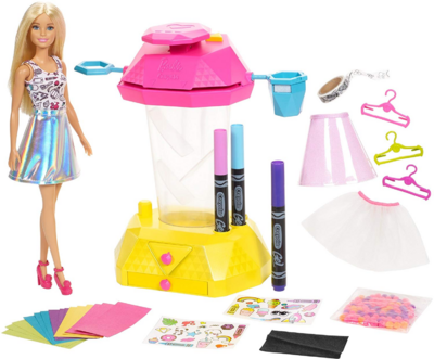 Mattel FRP02 Barbie Crayola: konfettis divatstúdió babával