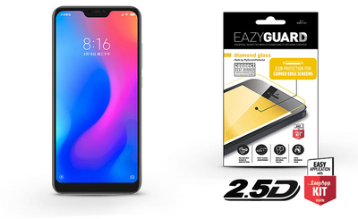 EazyGuard LA-1373 Diamond Glass 2.5D Fullcover Xiaomi Mi A2 Lite Gyémántüveg képernyővédő - Fekete