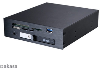 Akasa Lockstor M26 2,5" +USB3.0 port+kártyaolvasó - Fekete
