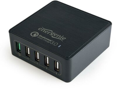 Gembird EG-UQC3-02 5 portos USB töltő (12V / 1.5mA)