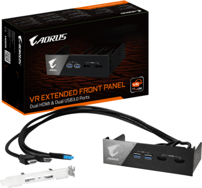 Gigabyte GC-VRDISPLAY REV. 2 AORUS VR előlapi panel - 5.25" Fekete