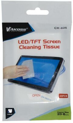 Vakoss CK-625 LCD/LED Képernyő tisztító kendő (20db/csomag)