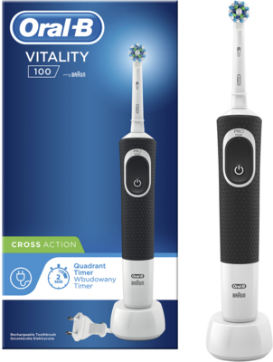 Oral-B Vitality 100 Braun CrossAction Elektromos fogkefe - Fekete/Fehér