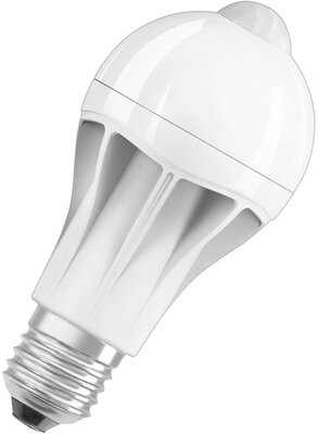 Osram Star+ 11.5W E27 LED körte izzó matt mozgásérzékelővel - Meleg fehér