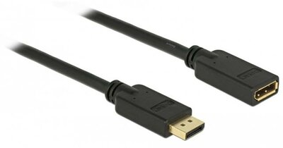 Delock 84907 DisplayPort (apa - anya) kábel 10m - Fekete