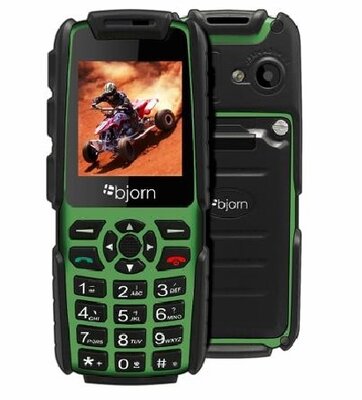 Lark BJORN RP450 Dual SIM Mobiltelefon - Fekete/Zöld