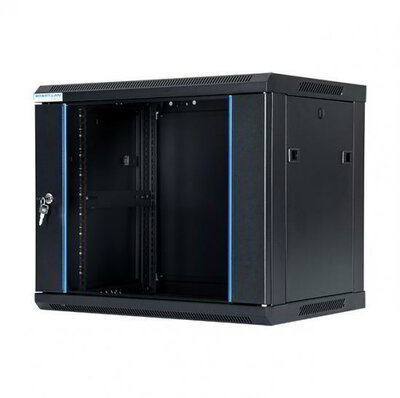 Digitalbox START.LAN 19" Fali rack szekrény 9U 600x450mm - Fekete
