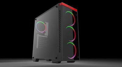 AIO Chroma Tempered Glass Számítógépház - Fekete