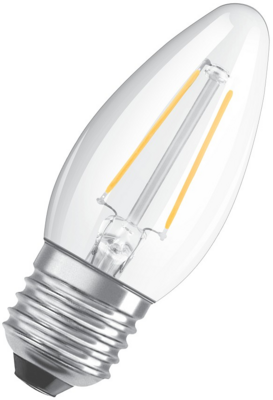 Osram Star Classic B 4W E27 LED gyertya izzó filament - Meleg fehér