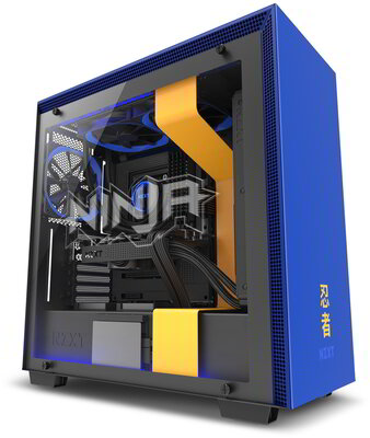 NZXT H700i Ninja Special Edition Számítógépház - Kék/Fekete + NZXT Kraken X72 CPU vízhűtés