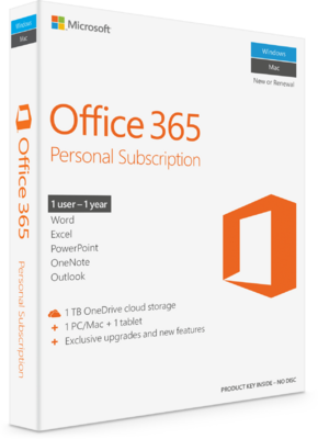 Microsoft Office 365 Personal licenc P4 BOX ENG (1 felhasználó / 1 év)