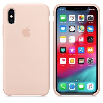 Apple iPhone XS Szilikon tok - Rózsaszín homok