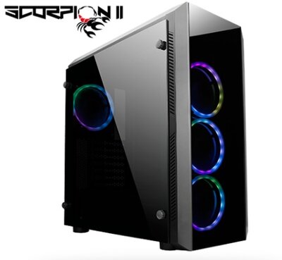 Chieftec Gaming Scorpion RGB Számítógépház - Fekete