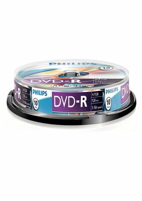 Philips DVD-R Egyszer Írható DVD Lemez Hengerdoboz (10db/cs)