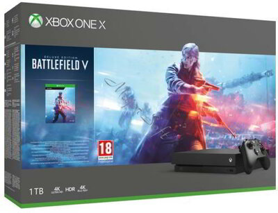 Microsoft Xbox One X 1TB Fekete + Battlefield V Bundle