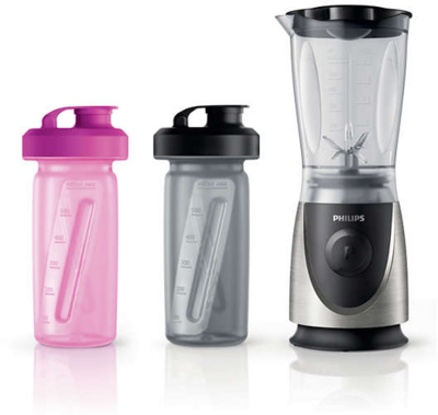 Philips HR2875/00 Blend&Go Mini turmixgép - Króm/Fekete