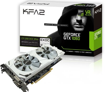 KFA2 GeForce GTX 1060 6GB GDDR5 EX OC White Videokártya