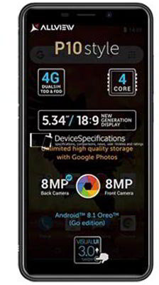 Allview P10 Style Dual SIM Okostelefon - Fekete