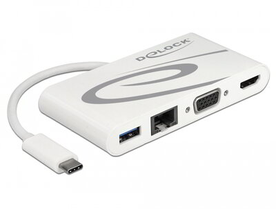 Delock 87731 USB-C Dokkoló - Fehér