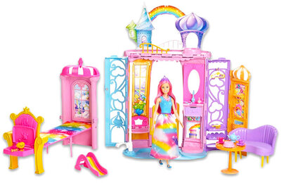 Mattel FRB15-9596 Barbie Dreamtopia: Barbie és a Szivárvány kastély