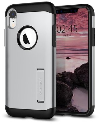 Spigen SGP Slim Armor Apple iPhone XR Szilikon Hátlap Tok - Ezüst