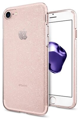 Spigen SGP Liquid Crystal Glitter Apple iPhone 8/7 Szilikon Hátlap Tok - Átlátszó
