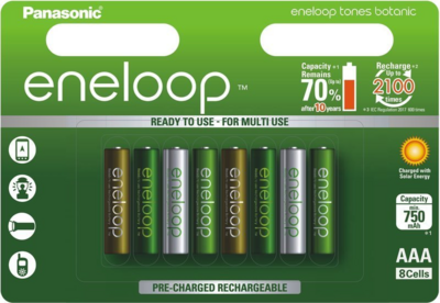 Panasonic Eneloop Botanic AAA mikro ceruza akkumulátor 750mAh (8db/bliszter)