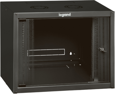 Legrand Linkeo 19" Fali rack szekrény 9U 600x400mm - Fekete
