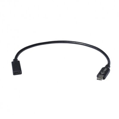 i-tec USB-C hosszabbító kábel 0.3m - Fekete