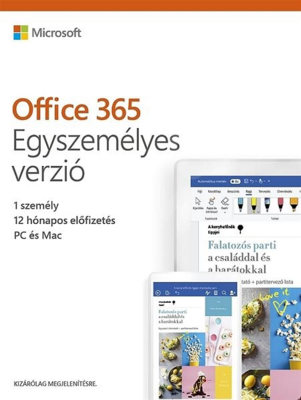 Microsoft Office 365 Personal Licenc P4 BOX HU (1 felhasználó / 1 év)
