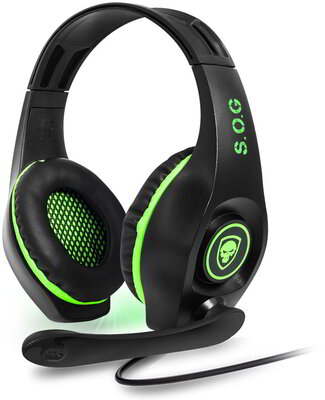Spirit of Gamer PRO-XH5 Gaming Headset Fekete/Zöld