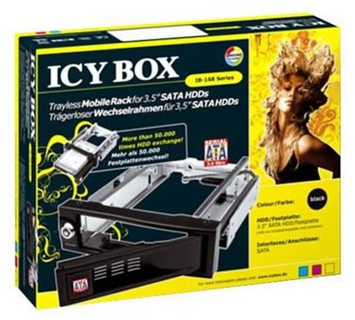 RaidSonic ICY BOX Mobile Rack IB-168SK-B SATA fekete
