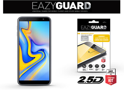 EazyGuard Diamond Glass 2.5D Fullcover Samsung Galaxy J6 Plus gyémántüveg képernyővédő fólia - Fekete