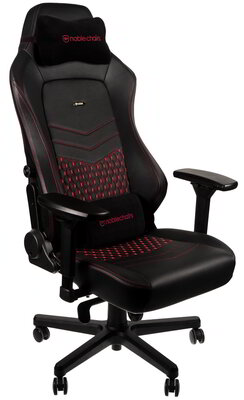 Noblechairs HERO Valódi Bőr Gamer szék - Fekete/Piros