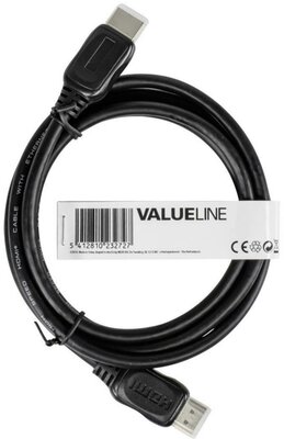 Valueline High Speed HDMI™ kábel, Ethernet HDMI™ - HDMI™ 1.50 m fekete