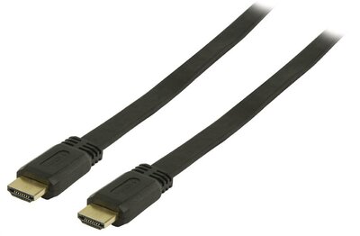 Valueline lapos High Speed HDMI™ kábel, Ethernet HDMI™ - HDMI™ 1.00 m fekete