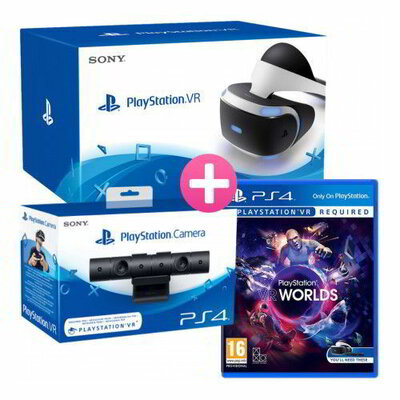 Sony PlayStation VR szemüveg + Kamera V2 + VR Worlds Bundle