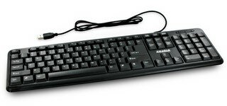 4World Számítógép billenyűzet 107, Key USB, fekete Angol